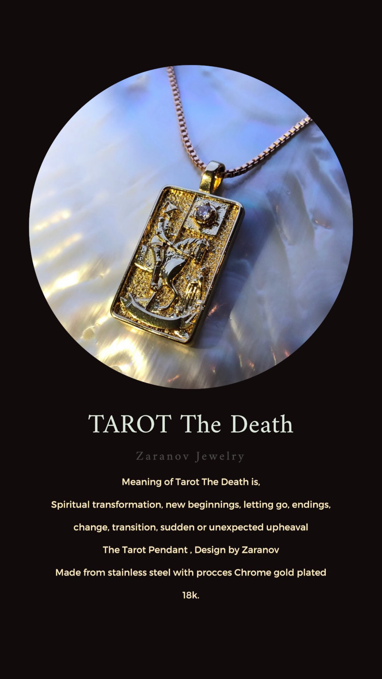 Necklace Tarot The Death